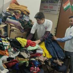 old clothes for distribution
