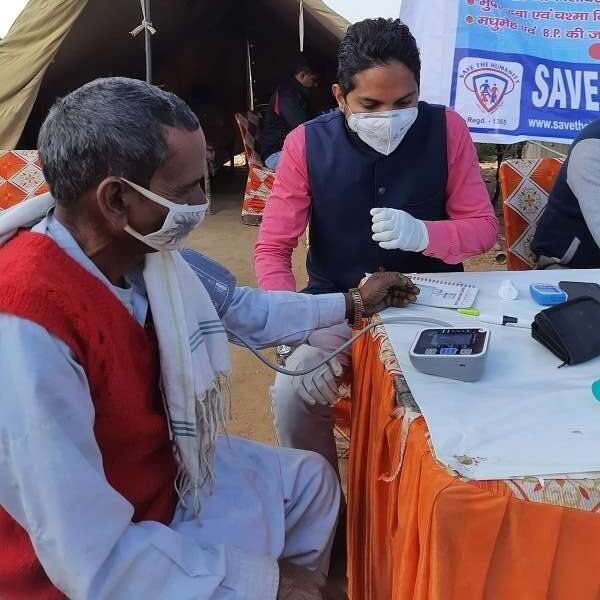 save the humanity free health checkup camp